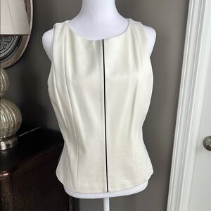 White House Black Market fitted sleeveless ponte knit top